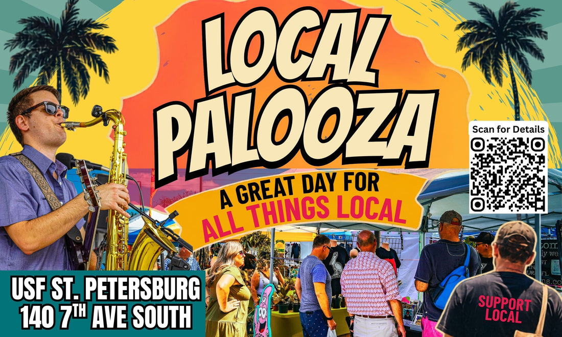 LocalPalooza brings free family fun, 60–70 vendors, food trucks, and live music to downtown St. Pete on November 1st.