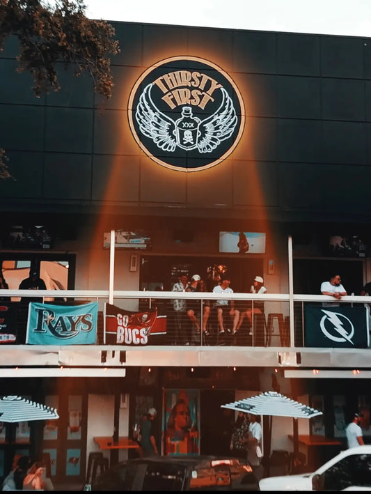 Exterior of Thirsty First at 515 Central Avenue in downtown St. Pete, the longtime sports bar closing after a decade in business.