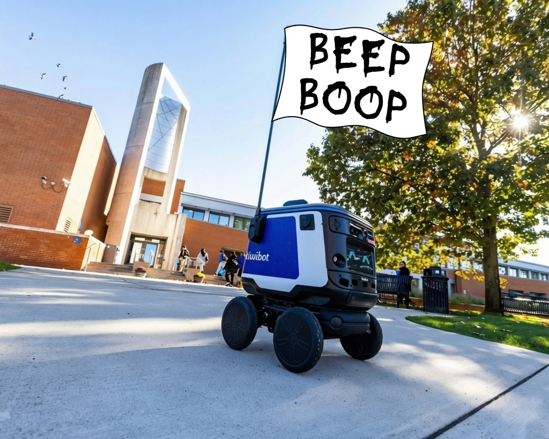 Autonomous food delivery robot in St. Petersburg as city leaders explore robotic takeout service for local restaurants