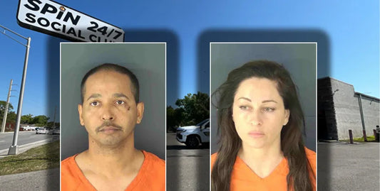 Arrested suspects in Sarasota illegal gambling case connected to Spin 24 7 Social Club slot machine operation